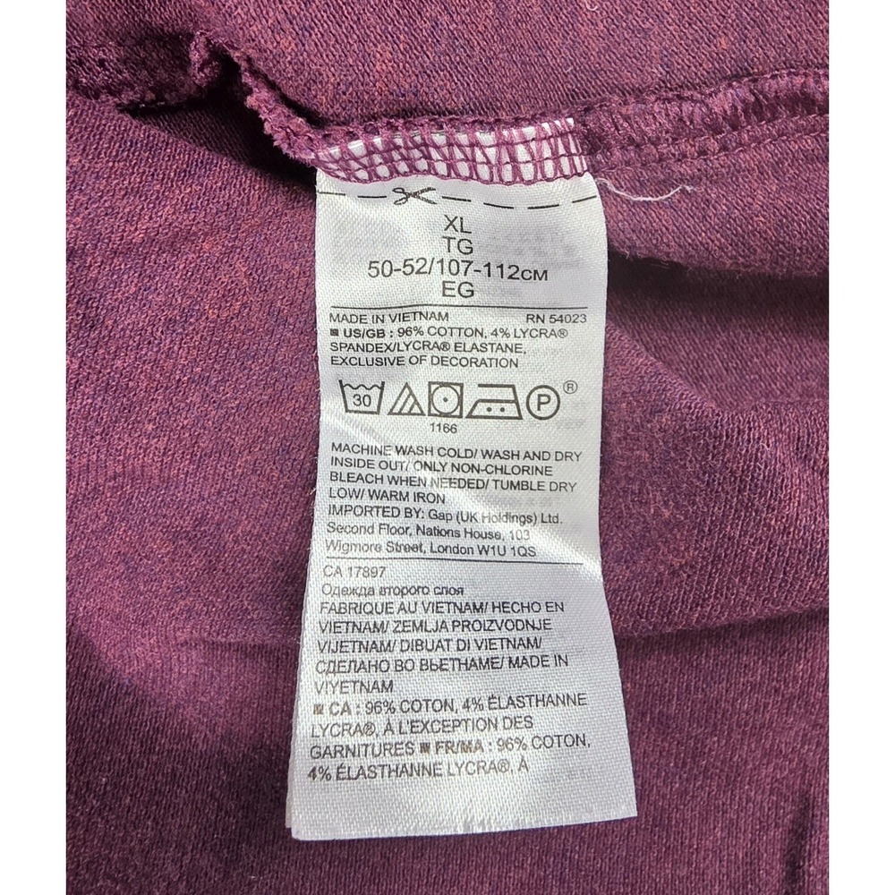 Banana Republic Standard Fit Maroon 1/4 Button Short Sleeve Polo Men's Size XL - Picture 4 of 4
